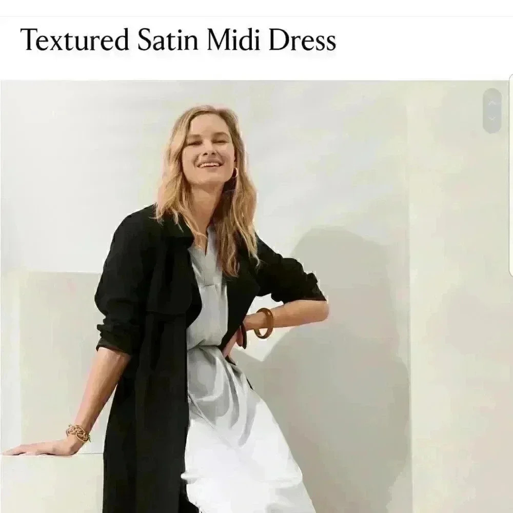 Banana Republic Textured Satin Midi Dress - Picture 9 of 15